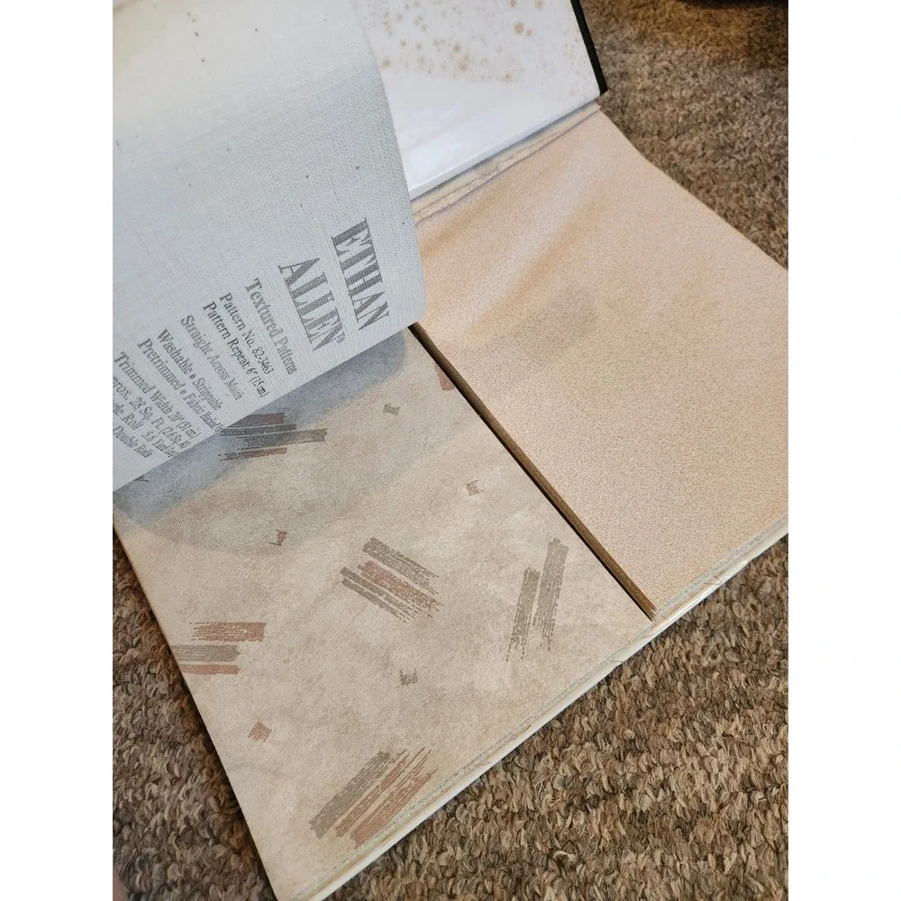 Vintage Ethan Allen Wall Paper Sample Book Textured Patterns Retail Display